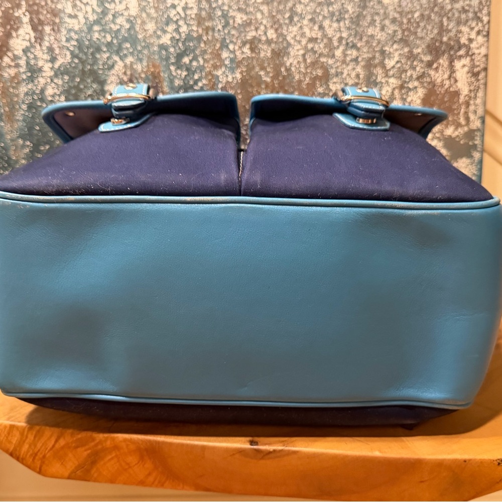 Coach Hamptons Twill Garden Tote Bag #6734 - Deep Marine Navy Blue - Picture 9 of 16
